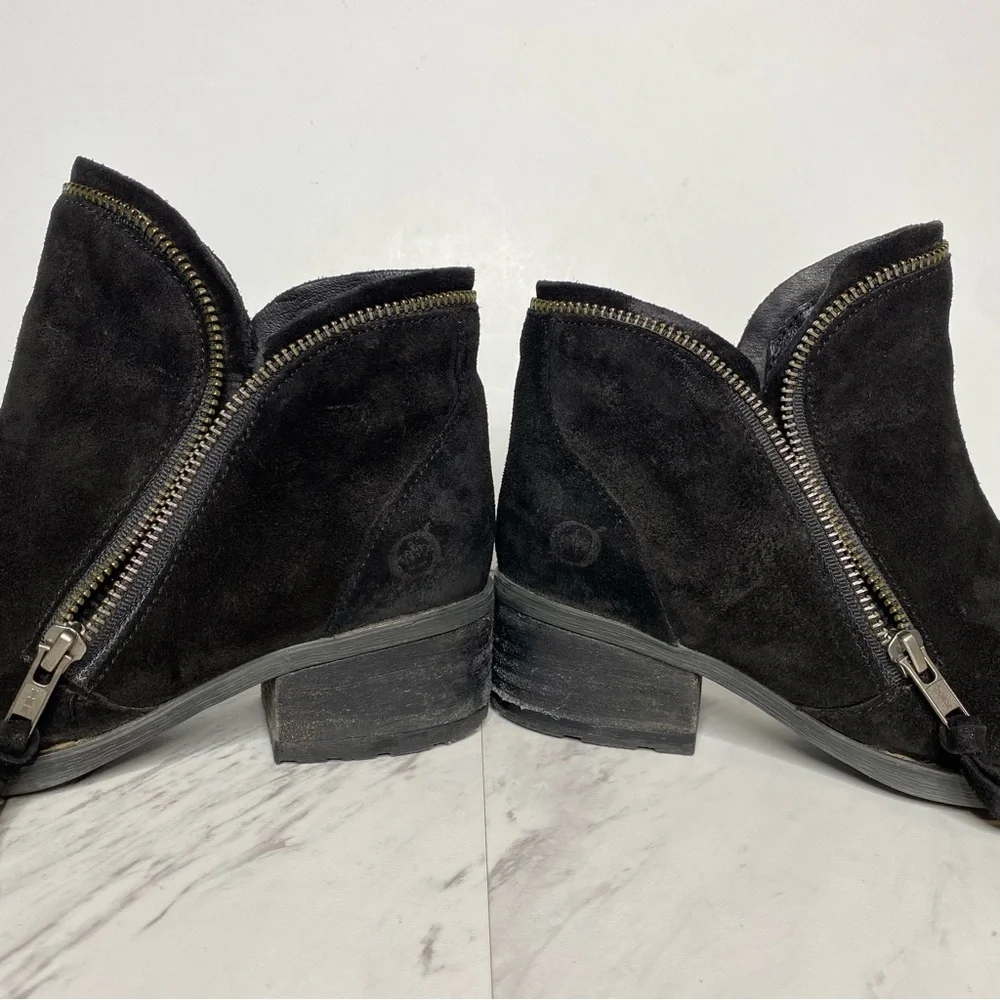 Born Montoro Black Suede Bootie 6